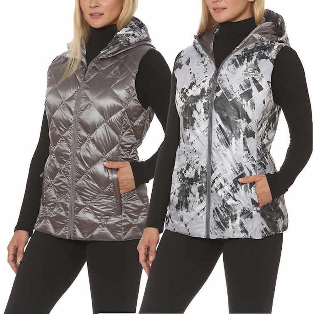 NWOT GERRY Reversible Packable Down Vest Womens M